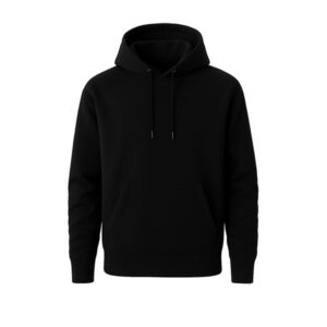 Basic Pullover Hoodie For Men and Women - Black