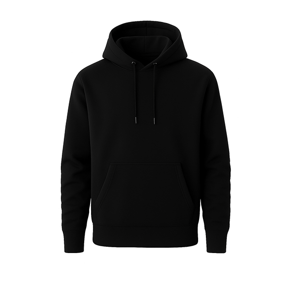 Basic Pullover Hoodie For Men and Women - Black